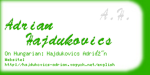 adrian hajdukovics business card